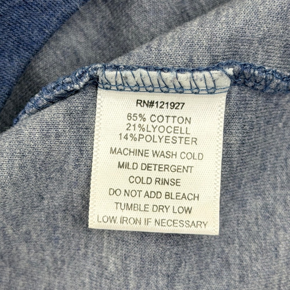 Johnnie-O 1/4 Zip Pullover Men XL Helios Blue Cotton Lyocell Heathered JMKO1460 - Picture 7 of 11
